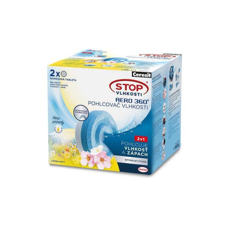 Ceresit Stop vlhkosti - 2tablety AERO lúčne kvety 2x450g