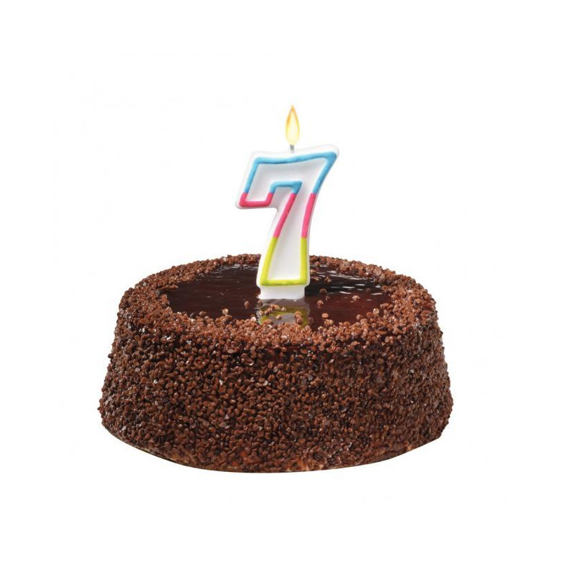 Tortová sviečka číslovka 7