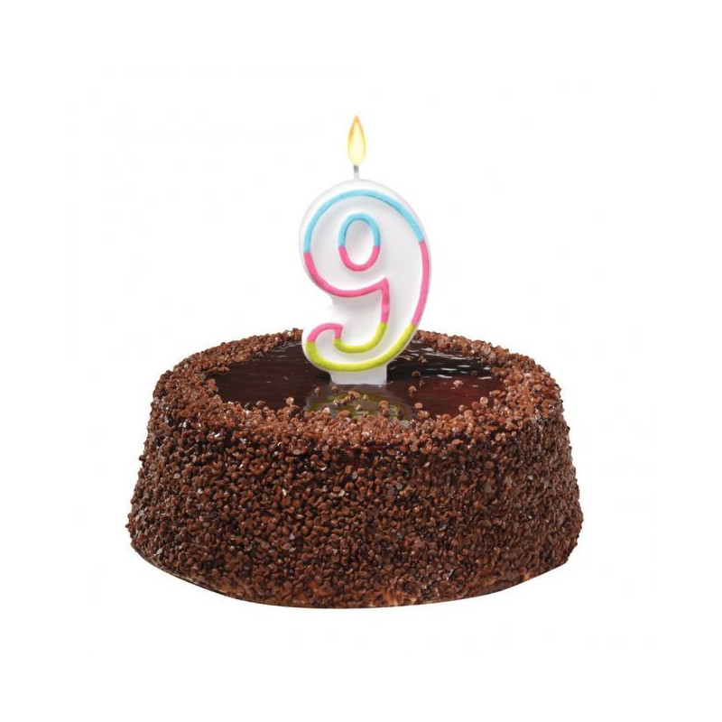 Tortová sviečka číslovka 9