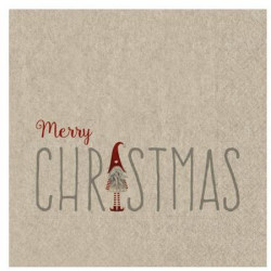 Vianočné servítky 33x33cm Vianočný škriatok 20 ks