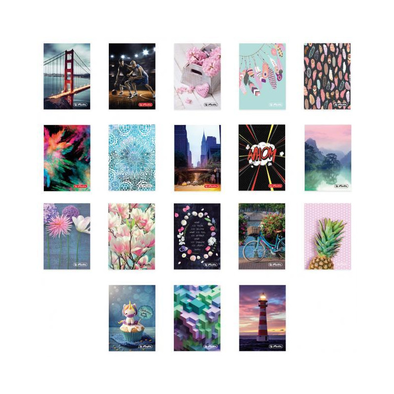 Obal na kreditné karty Herlitz 8 listov - mix motívov