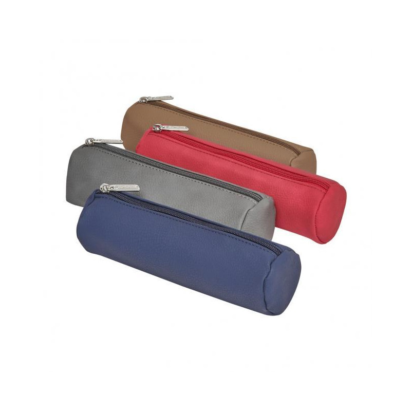 Puzdro Herlitz guľaté imitácii koža - mix farieb