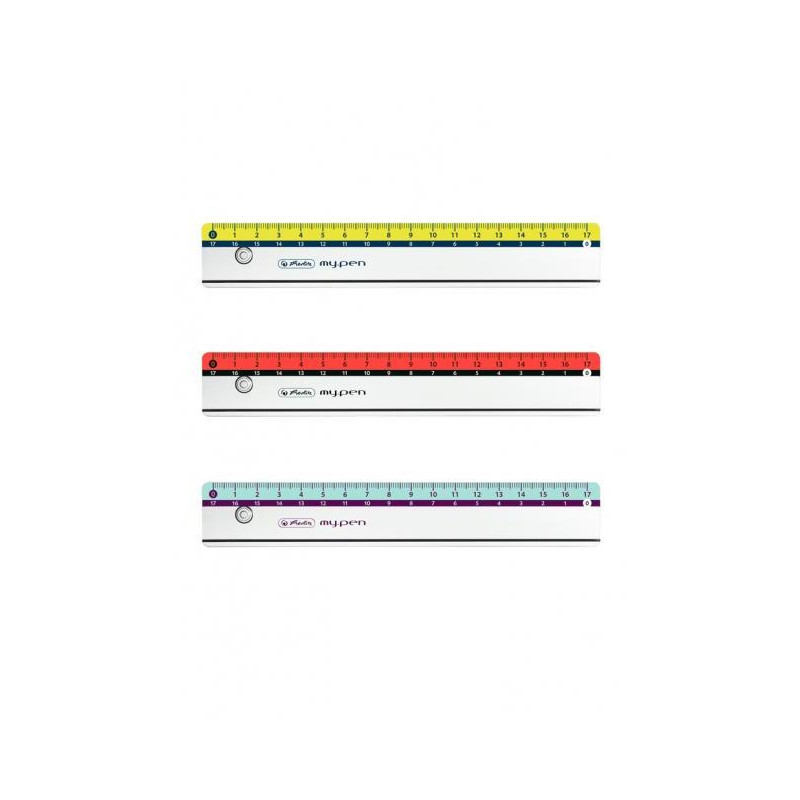 Pravítko Herlitz my.pen 17cm plastové mix farieb