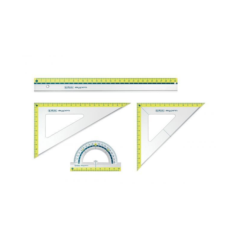 Sada pravítiok Herlitz my.pen 4 ks, mix farieb