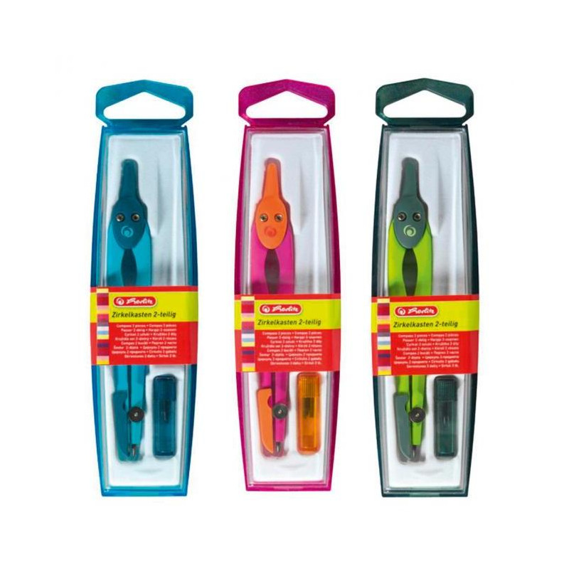 Kružidlo Herlitz + náhradné tuhy, mix farieb