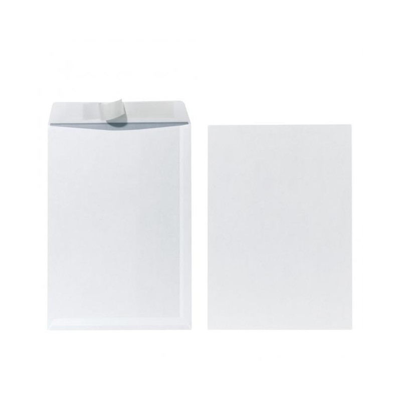 Poštové obálky C4 Herlitz s odtrhávacou páskou, biele, 10 ks