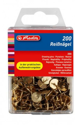 Pripináčiky zlaté Herlitz 200ks