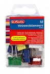Klipy na dokumenty Herlitz 19mm farebné 10ks