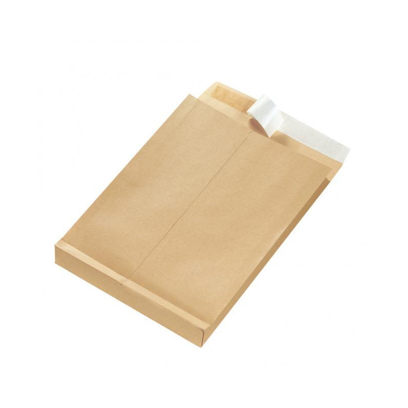 Taška B4 Herlitz s X dnom a odtrhávacou páskou 250 x 353 mm 130g hnedá 25ks