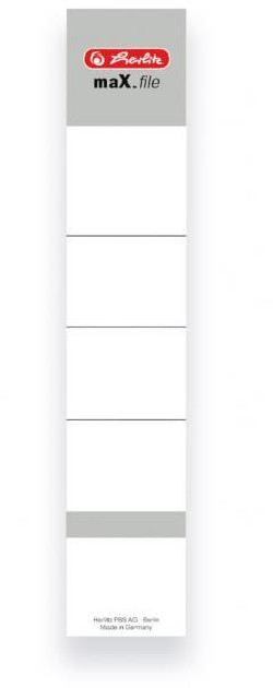 Štítok chrbtový samolepiaci Herlitz 5cm biely 10ks