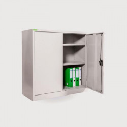 Kancelárska skriňa na dokumenty, 2 police, zváraná, v 100 x š 100 x h 42 cm, farba RAL7035 svetlošedá