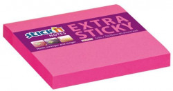 Samolepiaci bloček, 76x76 mm, neónovo ružový