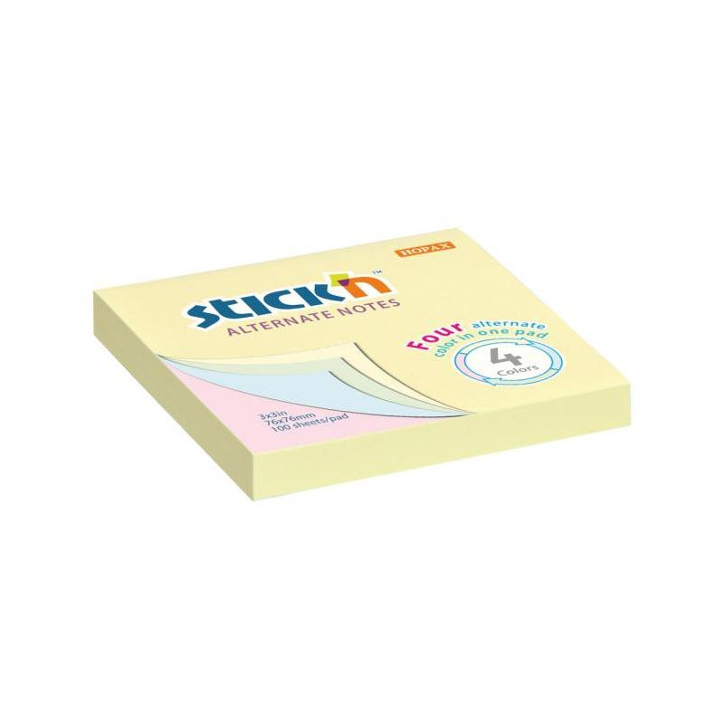 Samolepiaci bloček, Alternate mix pastel, 76x76 mm