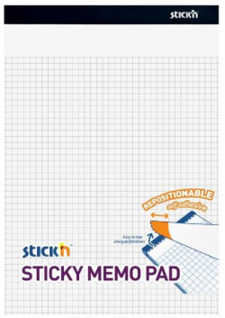 Poznámkový samolepiaci blok biely štvorčekový, 25,4x17,8 mm, 50 listov