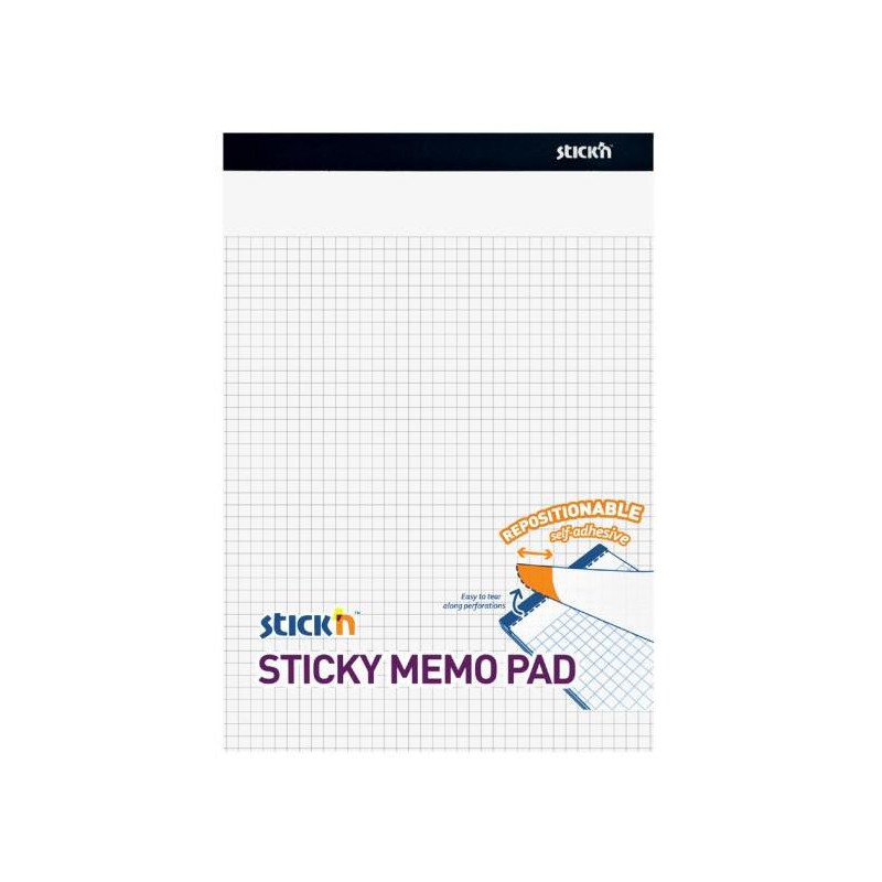 Poznámkový samolepiaci blok biely štvorčekový, 25,4x17,8 mm, 50 listov