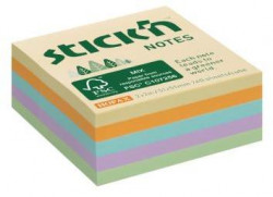 Samolepiaca mini kocka, 51x51 mm, lúčny mix pastelových farieb, 240 lístkov