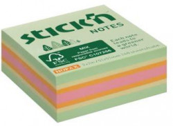 Samolepiaca mini kocka, 51x51 mm, lesný mix pastelových farieb, 240 lístkov