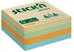 Samolepiaca kocka 76x76mm lúčny mix pastelových farieb 400 lístkov