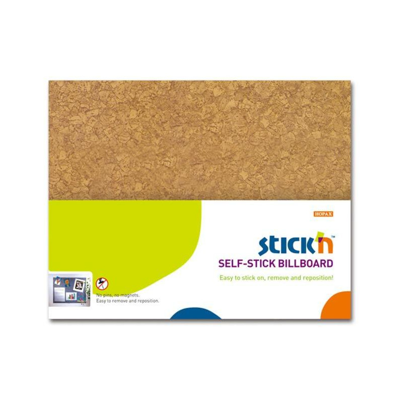 Samolepiaca nástenka Stickn Hopax 58x46 cm hnedá