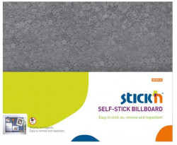 Samolepiaca nástenka Stickn Hopax 58x46 cm sivá