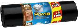 Vrecia zaväzovacie FINO Power 240 ℓ, 45 mic., 120 x 150 cm, čierne (8 ks)