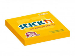 Samolepiaci bloček, 360°, 76x76 mm, oranžový