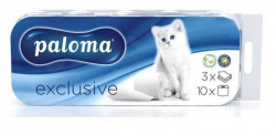 Toaletný papier 3-vrstvový PALOMA EXCLUSIV biely 10 ks