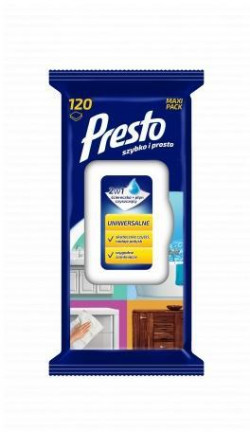 Presto univerzálne čistiace vlhčené utierky 120ks