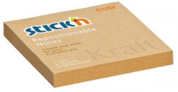 Samolepiaci bloček Kraft, 76x76 mm, prírodná hnedá