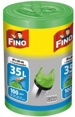 Vrecia zaväzovacie FINO Color 35 ℓ, 8 mic., 49 x 60 cm, zelené (100 ks)