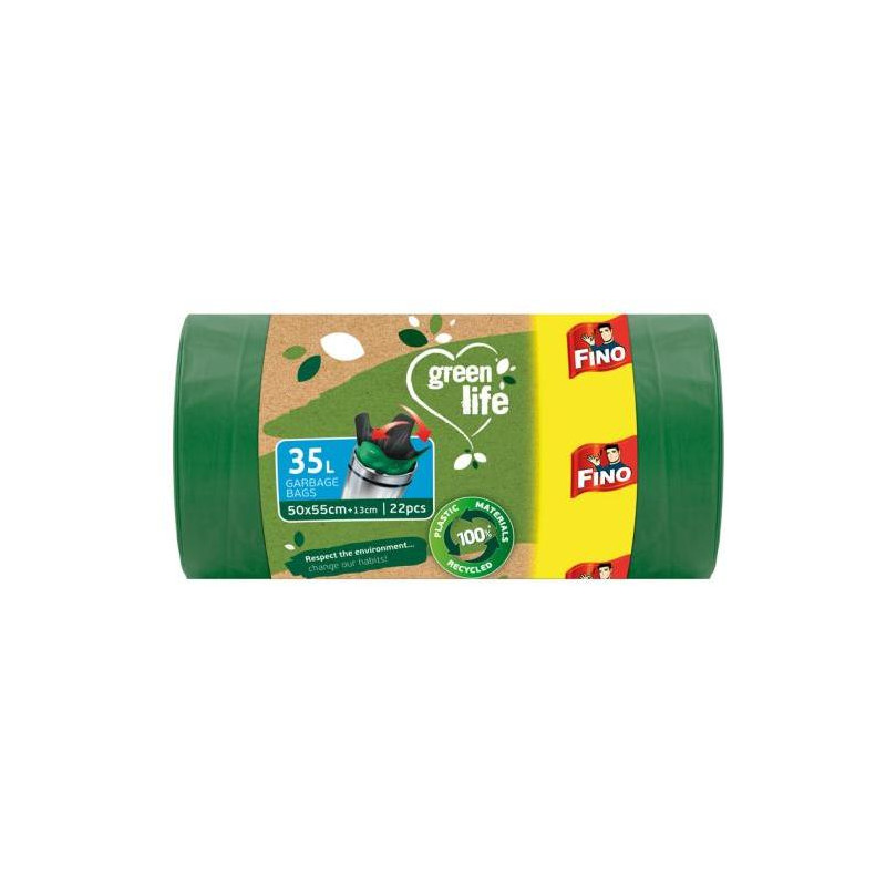 Vrecia zaväzovacie FINO Green Life Easy 35 ℓ, 22 mic., 50 x 55 cm (22 ks)