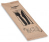 Sada dreveného príbora (nôž-vidlička-obrúsok) hyg. balenie 60 sád