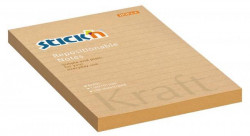 Samolepiaci bloček Kraft, 150x101 mm, prírodná hnedá, linajkový