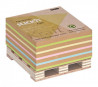 Bloček kocka lepiaca na paletke 76x76mm 400 lístkov mix Kraft a pastel