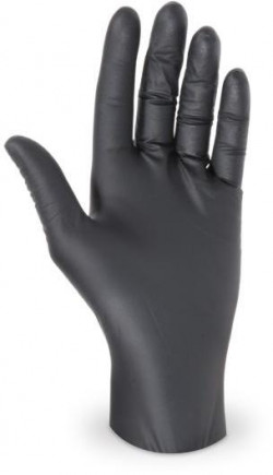 Rukavice jednorazové, nitrilové, nepudrované, čierne veľ. 10/XL (100 ks)