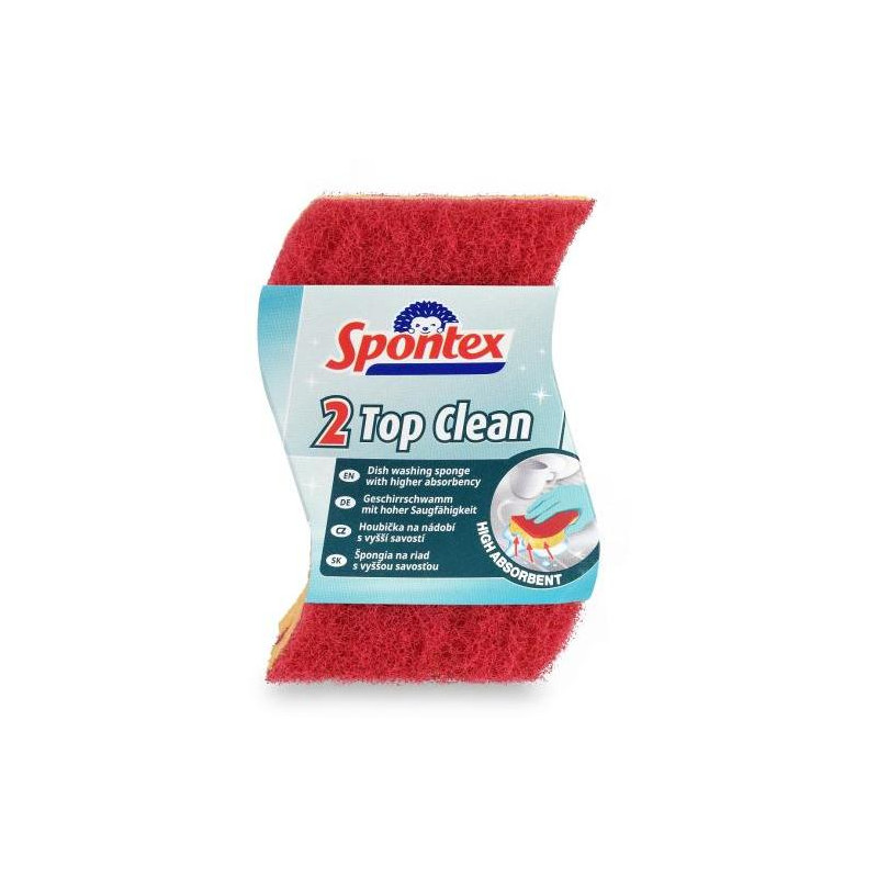 Hubka na riad viskózna Spontex Top Clean 2 kusy