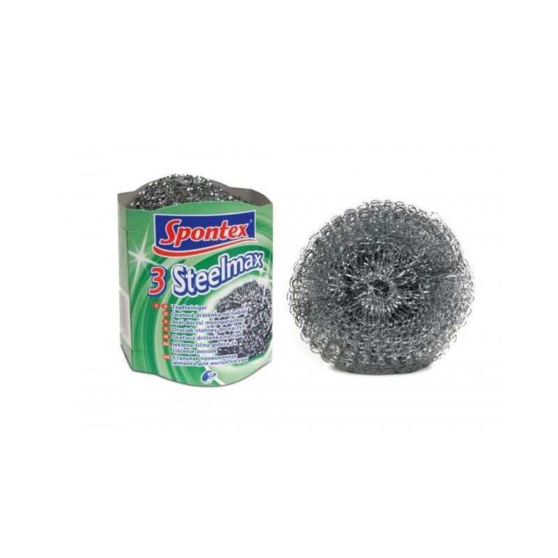 Drôtenka na riad kovová Spontex 3 Steelmax 3 kusy