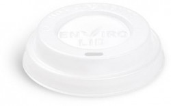 Viečko vypuklé biele pre poháriky (PLA) BIO priemer 80 mm (100 ks)