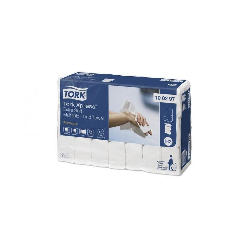 Papierové utierky skladané ZZ 2-vrstv. TORK Xpress Multifold extra jemné H2 (21 bal.)