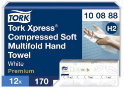 Papierové utierky skladané ZZ 2-vrstv. TORK Xpress Multifold stlačené jemné H2 (12 bal. x 170)