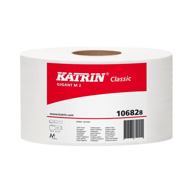 Toaletný papier 2-vrstvový KATRIN Classic Gigant M 23 cm, návin 300 m