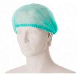 Ochranná jednorazová čiapka zelená (100 ks)