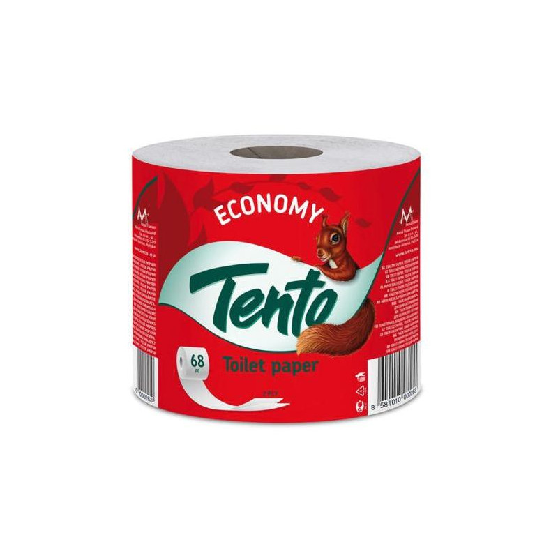 Toaletný papier 2-vrstvový TENTO Economy, návin 68 m