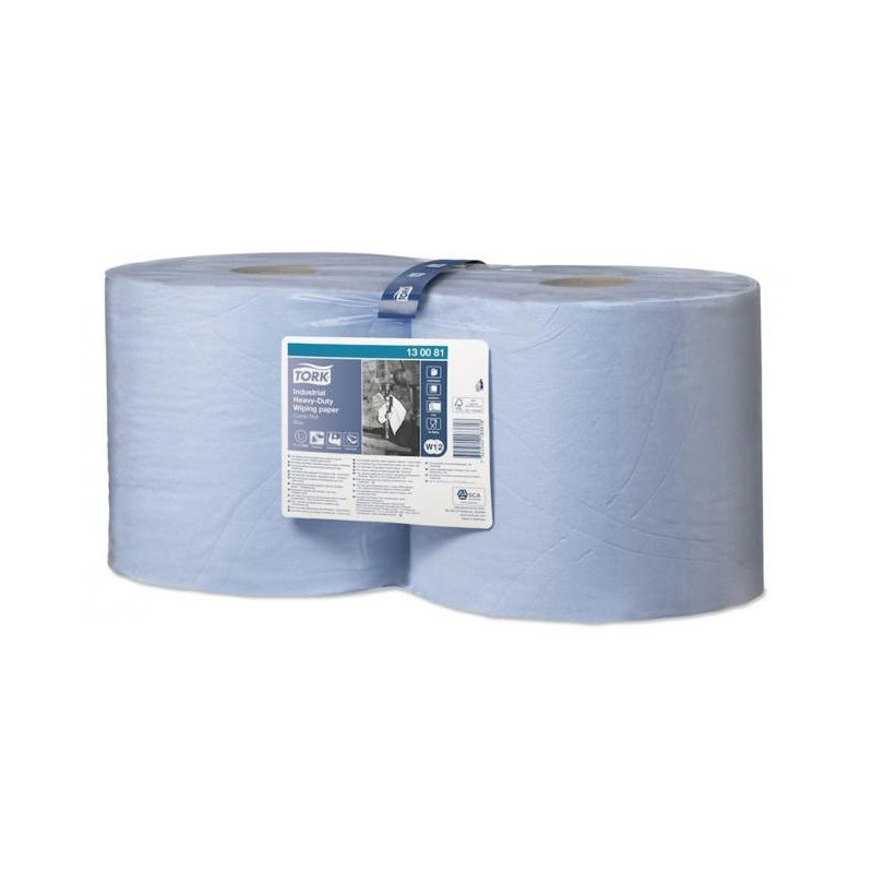 Priemyselné utierky v rolke 3-vrstv.TORK Heavy Duty modré W1/W2, návin 119 m (2 ks)