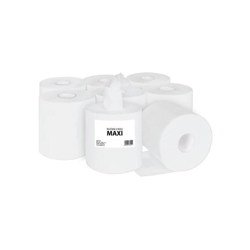 Papierové utierky v rolke Softly MAXI 2-vrstvové, 100% celulóza, návin 110 m (6 ks)