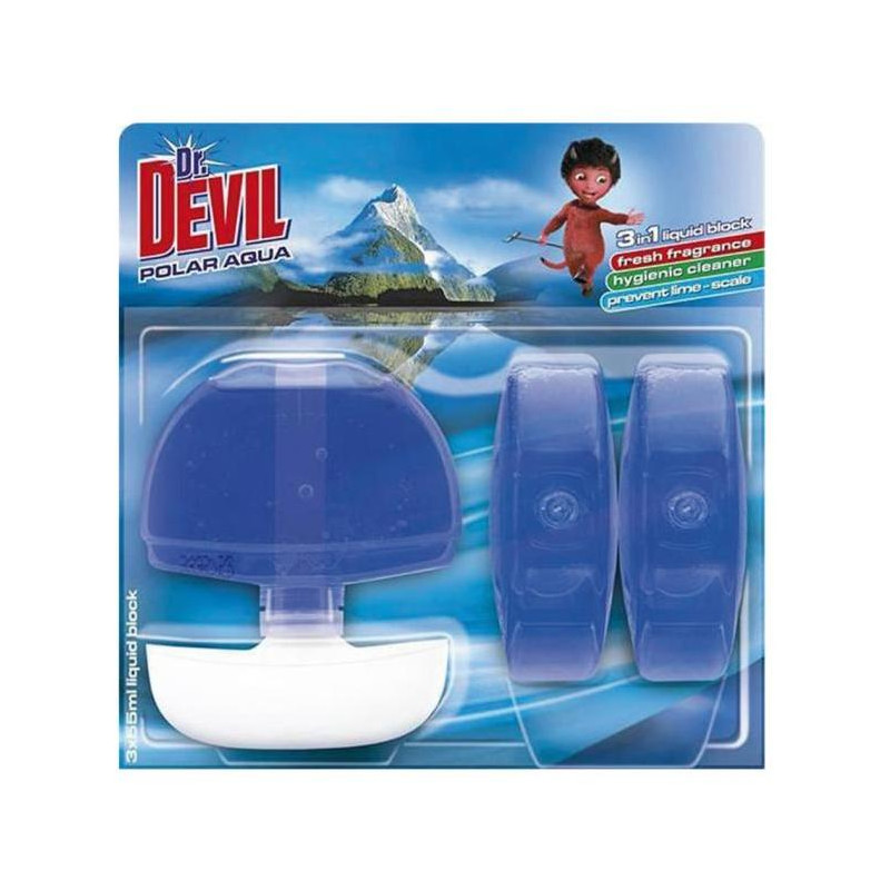 Dr. Devil závesný WC gél 3 x 55 ml - Polar Aqua