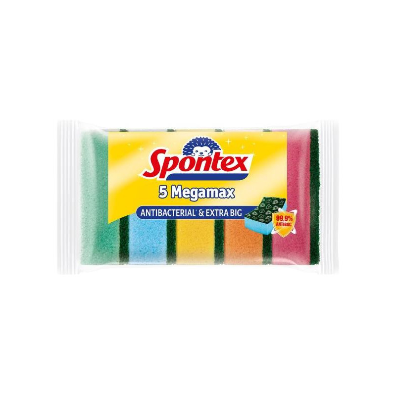 Hubka na riad veľká Spontex ANTIBAK 5 ks