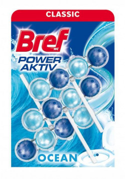 Bref Power Aktiv WC závesný blok tuhý 3 x 50 g Oceán