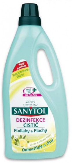 Sanytol dezinfekčný čistič na podlahy a plochy 1l citrón