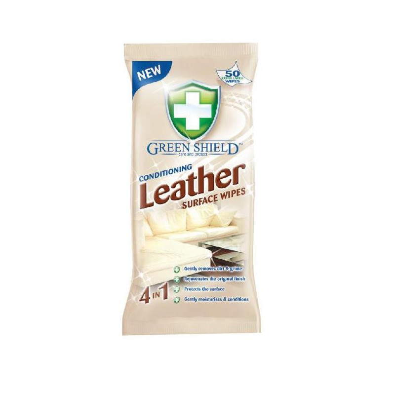 Green Shield čistiace utierky na kožu 50 kusov